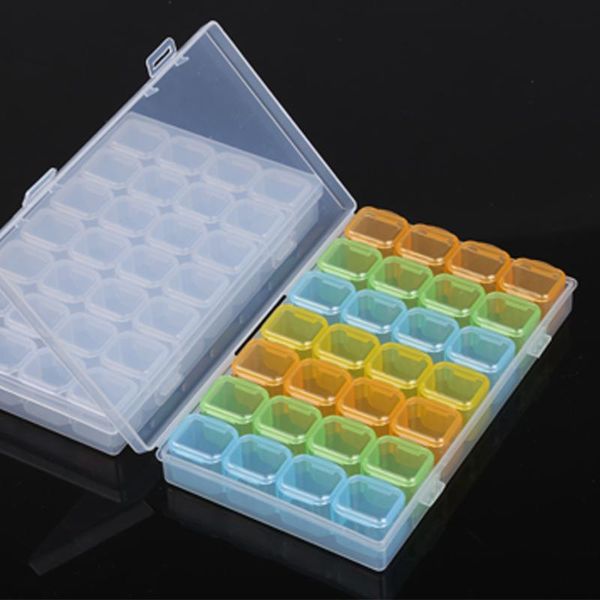 

grid portable screw ic chip storage box electronic component parts small hardware plastic transparent container toolbox tool organizers