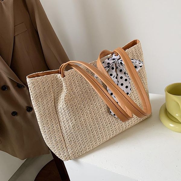 

shoulder bags straw bag women's summer 2021 fashion large capacity versatile ins niche tote