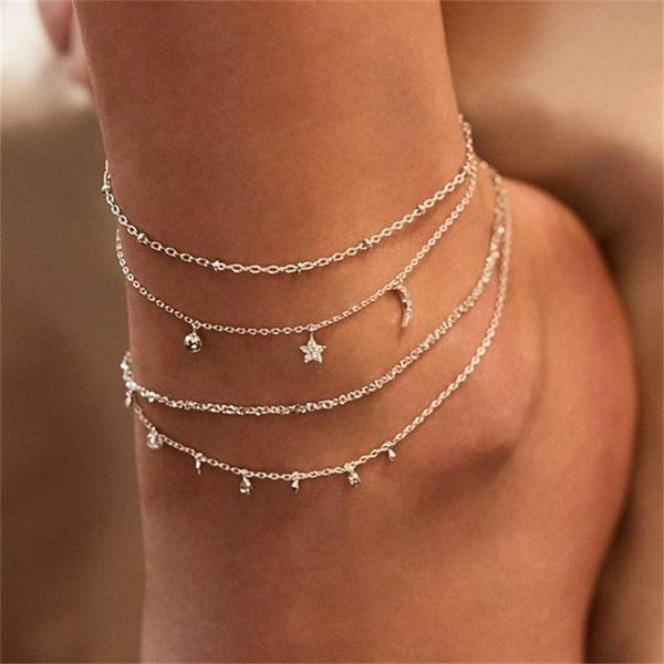 

anklets bohemia chain for women foot accessories summer beach barefoot sandals bracelet ankle on the leg female, Red;blue