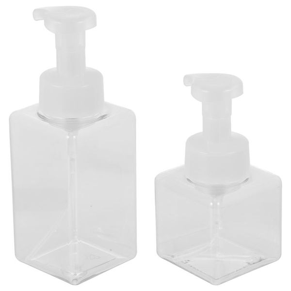 

storage bottles & jars 2pcs portable shampoo manufacture mousse pump head containers (white)