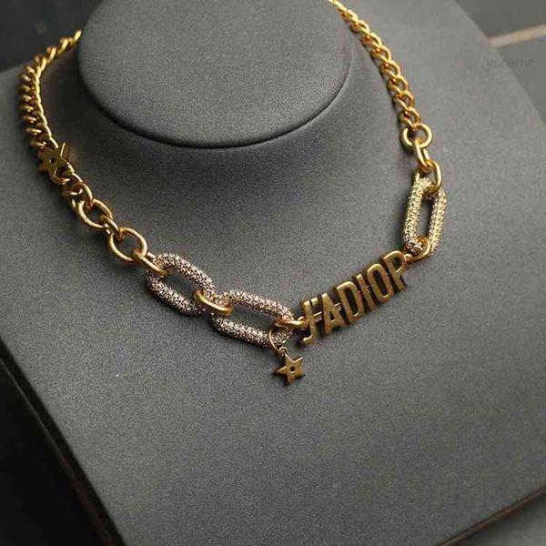 

luxury designer fashion necklace d family / dijia cd letter diamond women's handpiece, Red;brown