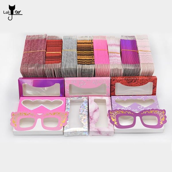 

false eyelashes wholesale lash boxes packaging eyelash lashes box cases custom logo in bulk set package case