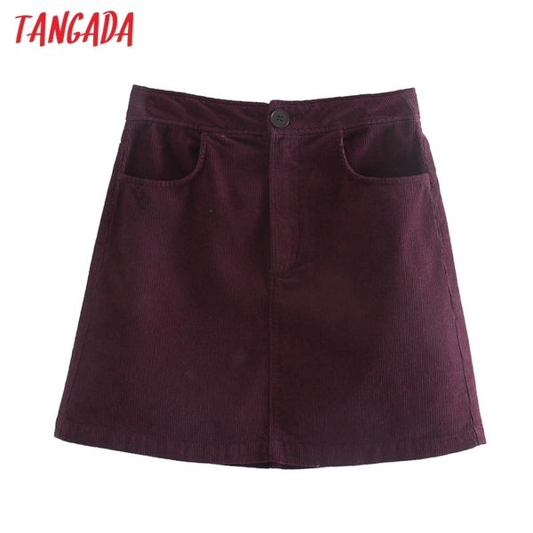 

autumn winter women solid corduroy skirts faldas mujer zipper female mini skirt 3l51 210416, Black