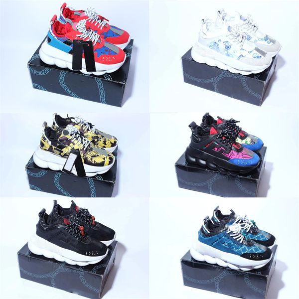 

designer shoes chain reaction sneakers triple black white suede sneaker men women trainers classic reflective sneaker calfskin leather shoe