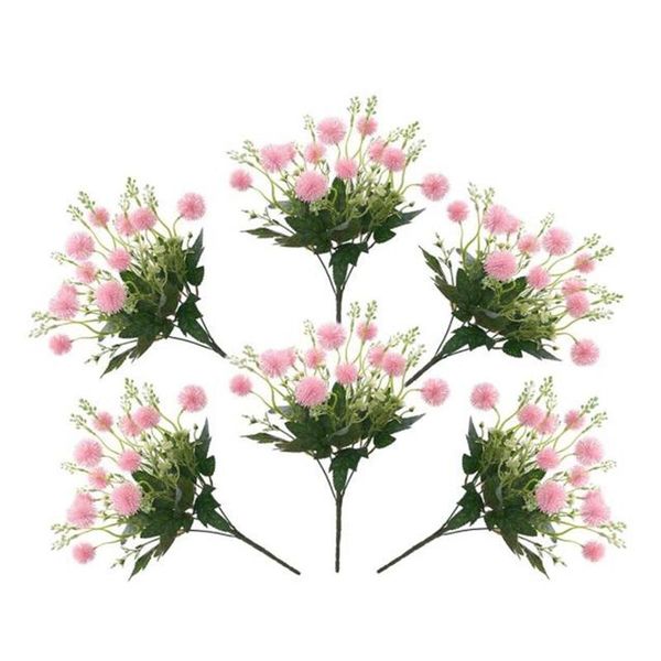 

decorative flowers & wreaths 6 pcs dandelion artificial flower fake bridal wedding plant bouquet home garden terrace party decoration