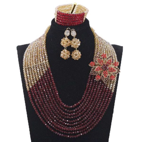 

earrings & necklace latest wedding guests african beads jewelry sets engagement dubai gold set hx233, Silver