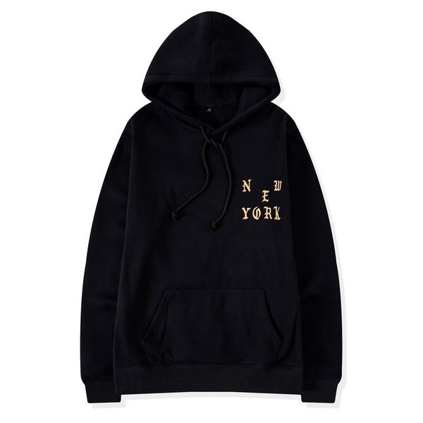 

kanye autumn winter new york exclusive store black gold printing flocking cashmere men's and women's lovers' sweater