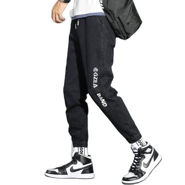 

men's pants men casual pure cotton outdoor tactical military jogging street hip-hop cargo plus size loose, Black