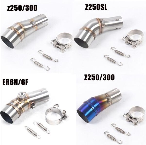 

motorcycle exhaust pipe intermediate connection er6n / z800 z750 ninja 250 stainless steel elbow modified system
