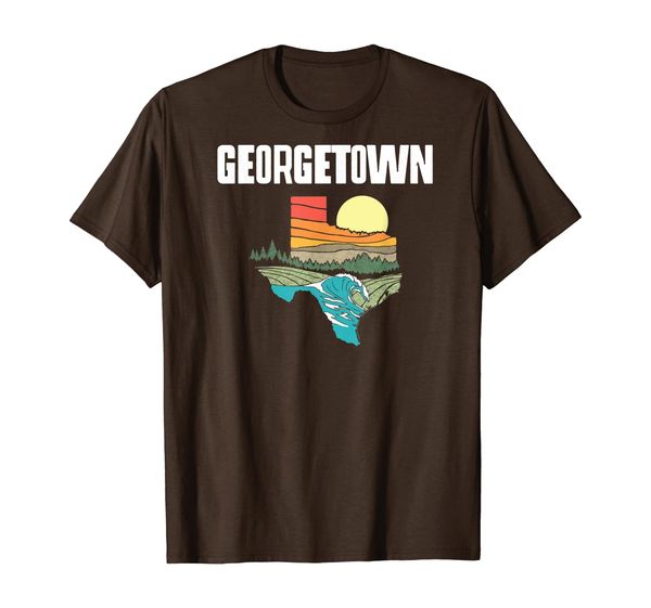 

georgetown texas outdoors vintage nature retro graphic t-shirt, White;black
