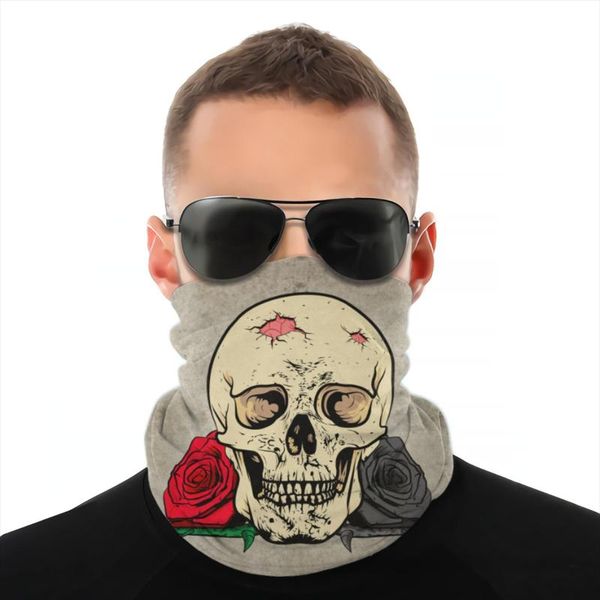 

scarves 2021 skull bandana scarf art women/men fishing ghost beads adult/children, Blue;gray