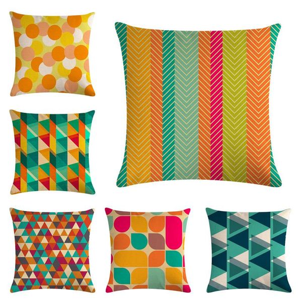 

cushion/decorative pillow cushion cover geometric pillowcase bedroom car home office decoration sofa seat 45x45cm