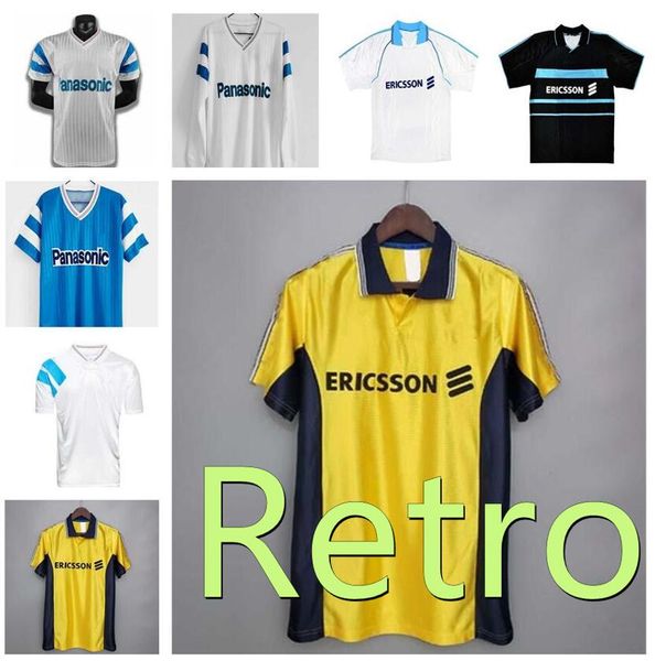 

1998 1999 2000 2003 2004 olympique de marseille retro soccer jersey flamini pires maurice blanc ravanelli gallas drogba mido classic vintage, Black;yellow