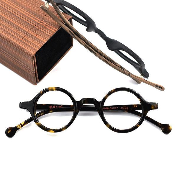 

fashion sunglasses frames acetate glasses frame men women handmade wood eyeglasses japan brand vintage optical with box 301, Black