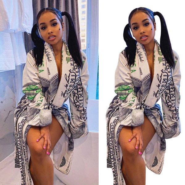 

luxury party evening dress s390022 long casual fashion printed coat women's home pajamas, Black