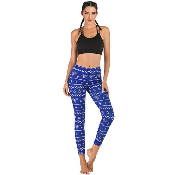 

women's leggings arrival women christmas deer printed breathable stretch yoga pants, Black