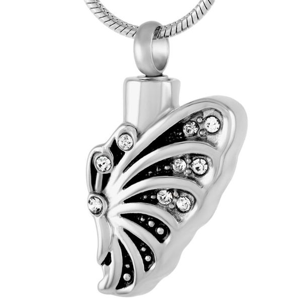 

pendant necklaces mjd9215 butterfly urn necklace memorial jewelry for ashes keepsake cremation love, Silver