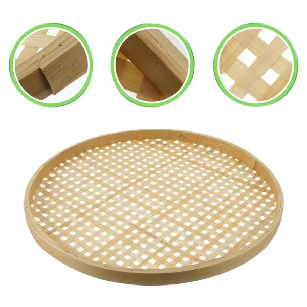 

bamboo weaving storage basket kitchen sieve natural & organization
