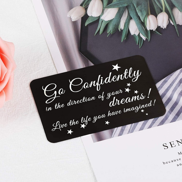 

10pieces/lotgraduation wallet card 2021 gifts for him her inspirational card inserts gifts for women men student girls boys graduates, Brown;gray