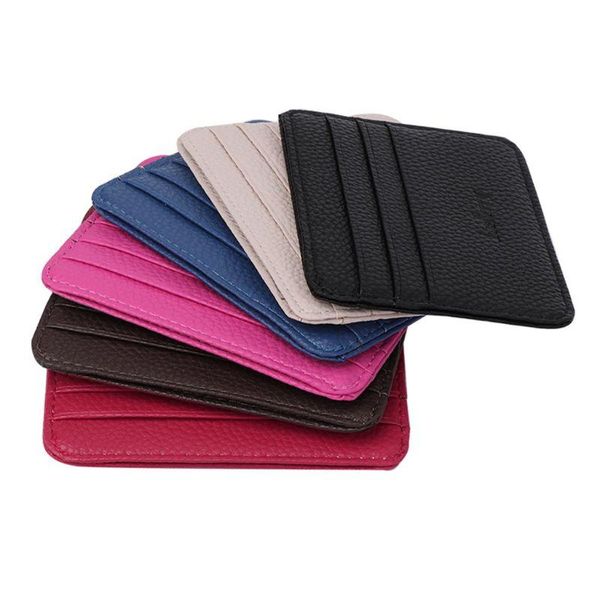 

card holders men's business pocket slim thin id money holder wallet, Brown;gray
