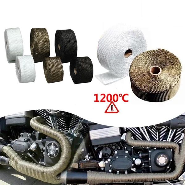 

5m 10m motorcycles exhaust muffler pipe thermal tape header heat wrap protection high temperature resistance motorcycle system