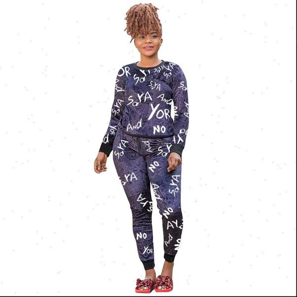 

plus size 5xl womens tracksuits two piece sets and drawstring skinny pants set autumn fashion letter print tracksuit, Gray