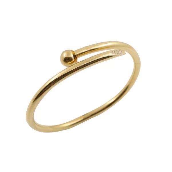 

316l titanium steel nail bangle bracelet woman 18k gold stainless steel love heart luxury designer jewelry men bracelets with original box, Black