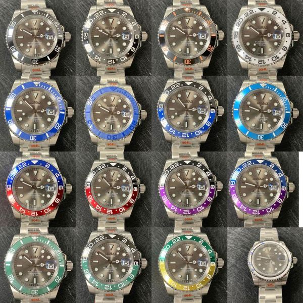 

wristwatches automatic watch 40mm green luminous 316l stainless steel bracelet sapphire glass japanese nh35 movement gu89, Slivery;brown