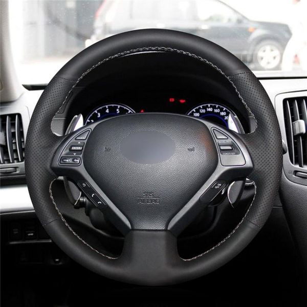

steering wheel covers diy anti-slip wear-resistant cover for infiniti g g25 g35 g37 ex ex35 ex37 q q40 q60 qx5 car interior decoration
