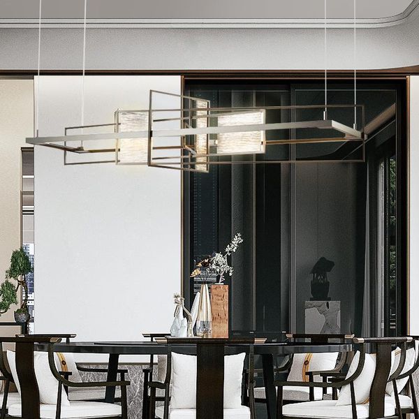 

nordic modern creative restaurant chandelier personality art model room front desk el decoration rectangular bar pendant lamps