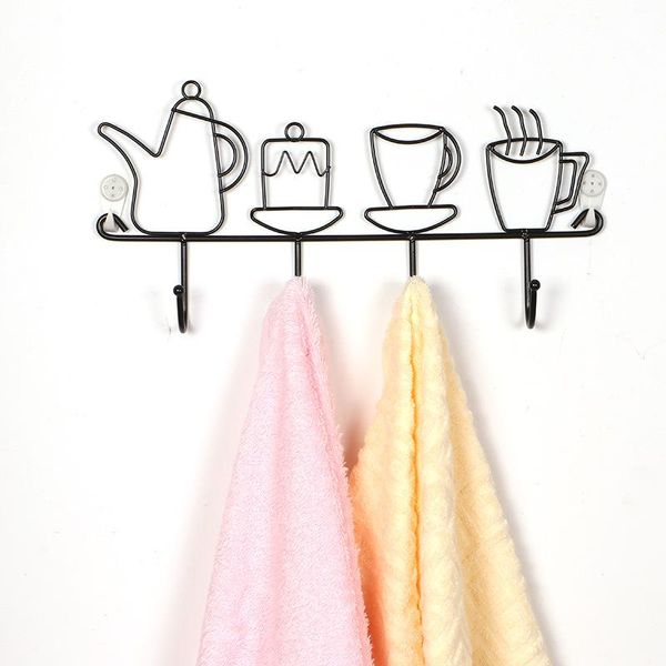 

hooks & rails home creative wall hanging behind the door punch racks bathroom kitchen supplies clothes rack storage