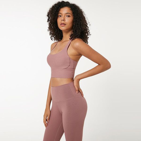 

yoga outfit 2021 sports bra high intensity underwear breathable with back cross crop workout clothing women gym fitness mujer