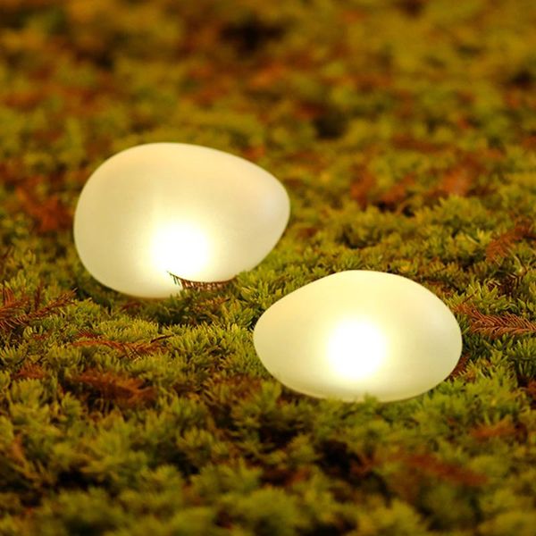 

lawn lamps cobble stone shape solar garden light cobblestone shaped outdoor lighting lamp waterproof