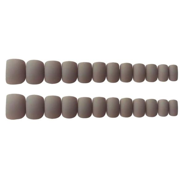 

nail art decorations 24pcs women diy matte ballerina full cover short false fake nails tips, Silver;gold