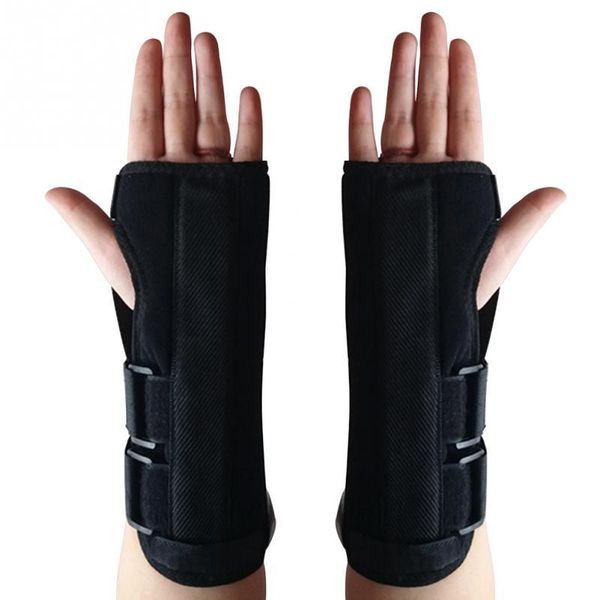 

wrist support brace adjust wristband carpal tunnel breathable forearm splint band jt-drop ship, Black;red