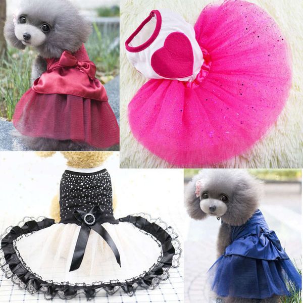 

spring and summer dog clothes pet products drill love skirt pin