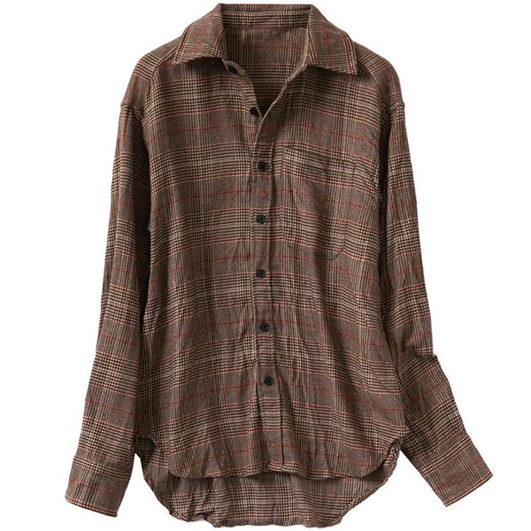 

women's blouses & shirts [elfstyle] - woman retro checked overshirt slogon skull letters rhinestone back front buttons one chest pocket, White