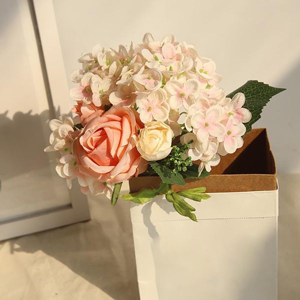 

artificial flowers rose hydrangea for wedding party birthday decoration home supplies decorative & wreaths