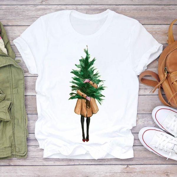 

and women green tree men t shirt holiday festival womens 90s merry christmas print lady shirts ladies graphic female tee, White;black