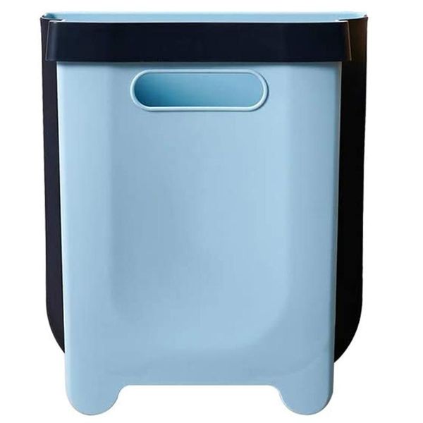 

waste bins hanging kitchen trash can for cabinet door, creative wall mounted folding bin - easy to use,collapsible