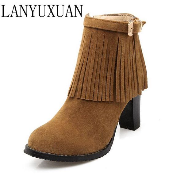 

boots 2021 winter big size 33-47 ponited toe for women ankle heels fashion shoes casual snow 160-6, Black