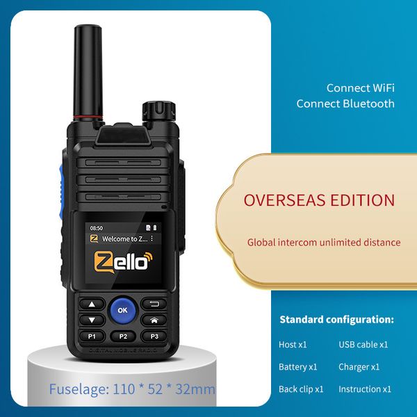 Camoro Network Transceiver Zello Dange Range 4G GPS Мобильная ветчина POC Радио Любитель Android Walkie Talkie 50 км 100 км