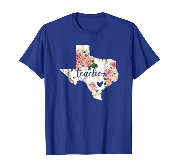 

floral texas teacher t-shirt texas home state teacher pride, White;black