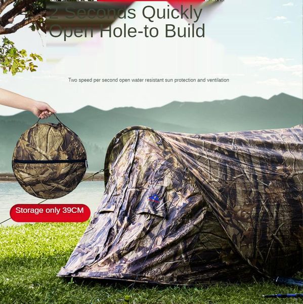 

outdoor leisure camping single automatic speed open camouflage tent beach weatherproof personal tents and shelters