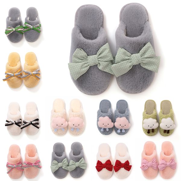 

fashion winter fur slippers for women yellow pink white snow slides indoor house fashion outdoor girls ladies furry slipper soft shoes67221, Black