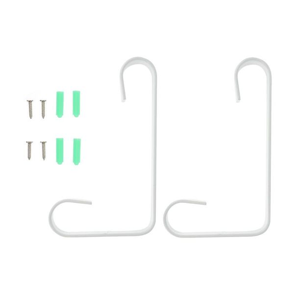 

hooks & rails 2pcs simple style iron flowerpot hangers balcony wall hanging