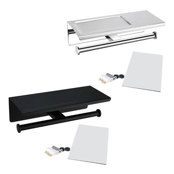 

double toilet paper holder bathroom tissue roll with shelf holders