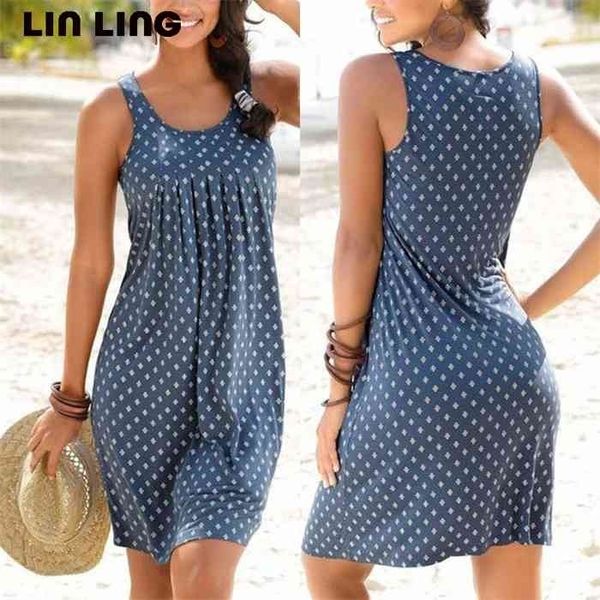 

linling women dress sleeveless beach black dress party o neck casual loose dresses female plus size summer dresses vestidos, Black;gray