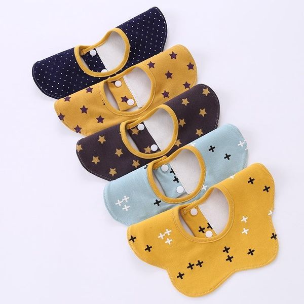 

bibs & burp cloths baby 360 degree round boys girls waterproof bandana absorb bib cloth kids scarf flower accessories