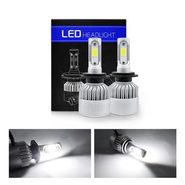 

car headlights 2pcs h4 headlight led h7 6000k 8000lm bulb h11 h8 h1 h3 9005 9006 880 881 auto fog light headlamp high beam low